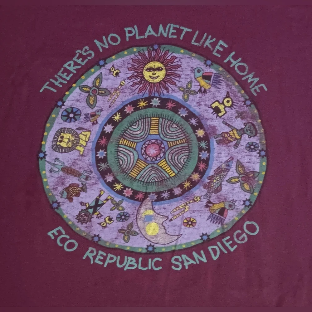 vintage San Diego Theres No Planet Like Home t-shirt Eco Earth Hippie Peace - Picture 5 of 5